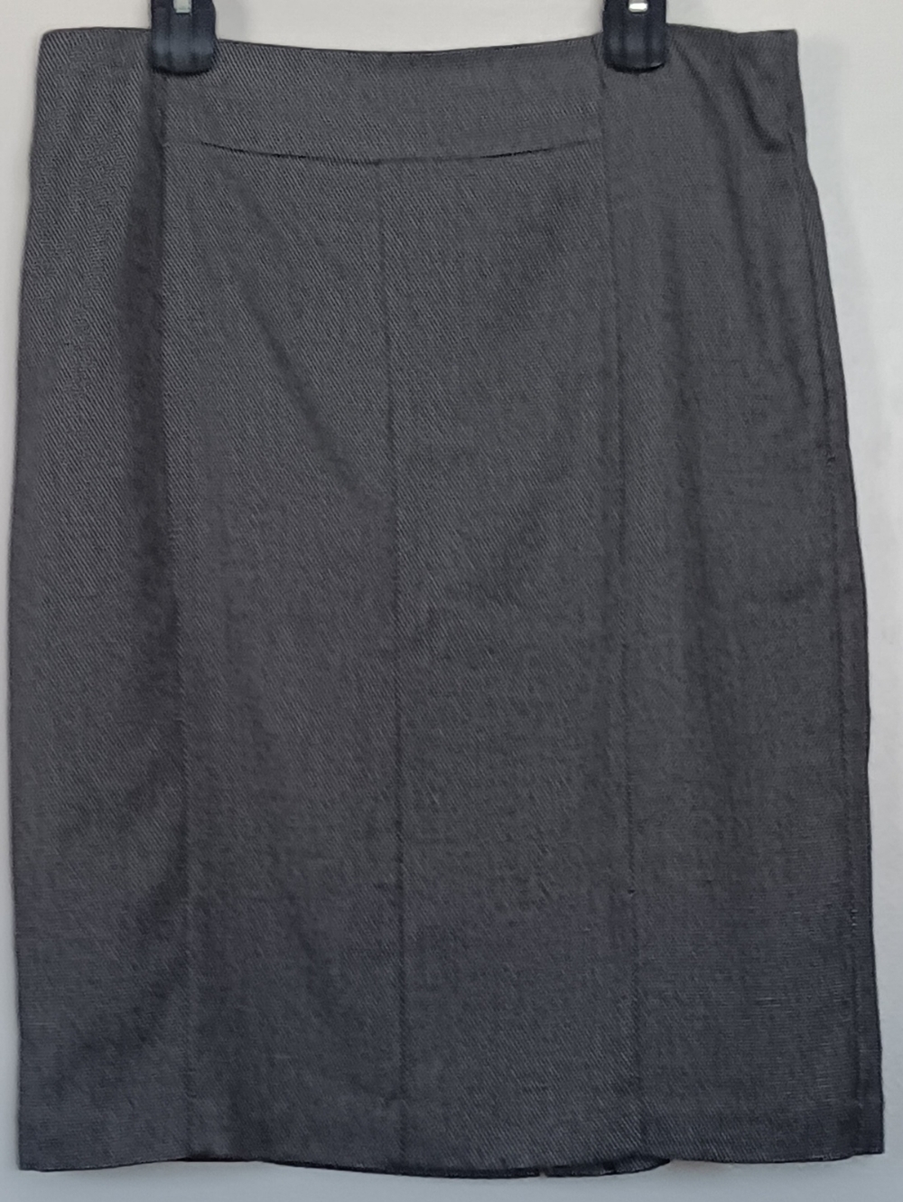 Worthington Women's Classic Charcoal Pencil Skirt Lined Zip Small Print Sz 16